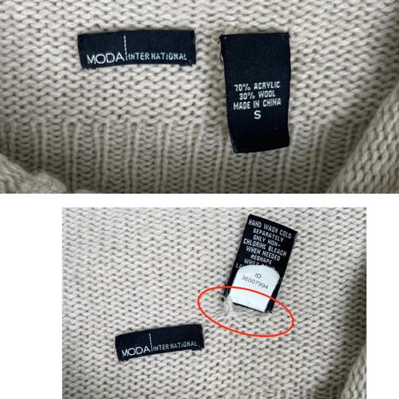 MODA International Tan Knit Snap Button Cowl Neck Sweater Women's Size Small - Picture 15 of 15